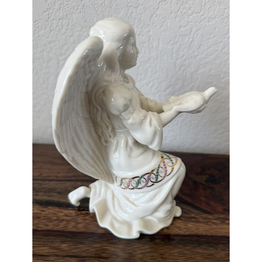 Lenox China Porcelain Jewels Collection Angel of Peace, Ornate Kneeling Dove, 7"